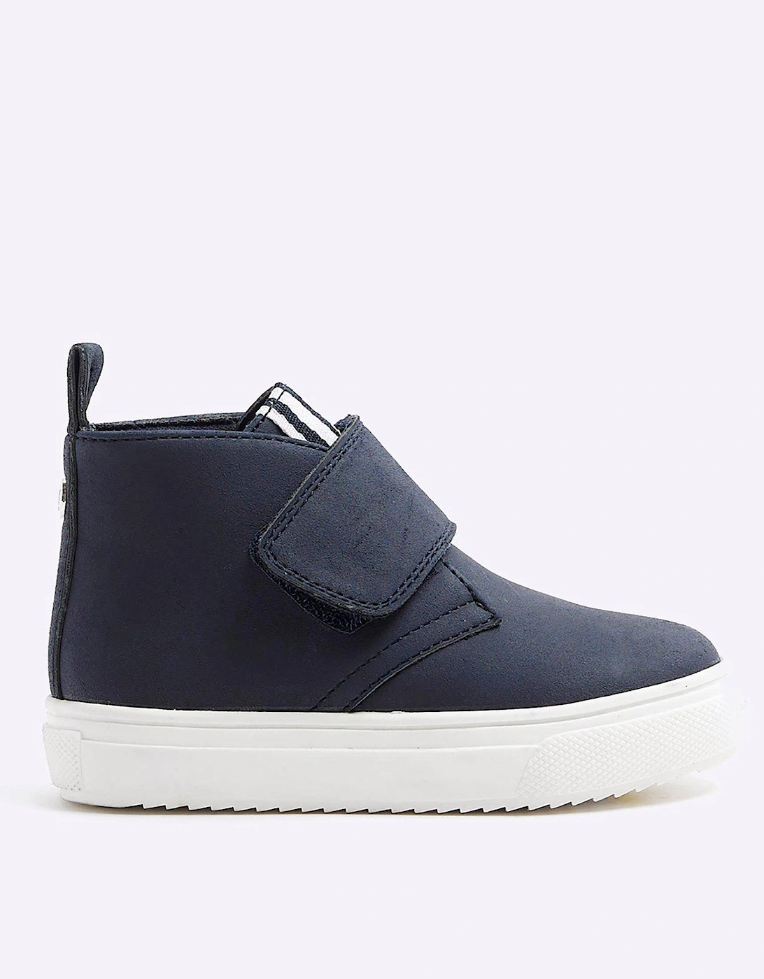 Mini Boys Faux Suede Velcro Boots - Navy, 6 of 5