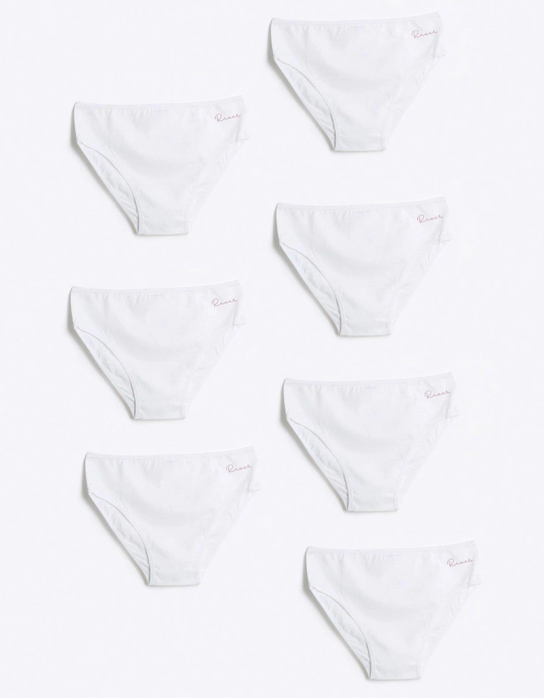 Girls Briefs 7 Pack - White