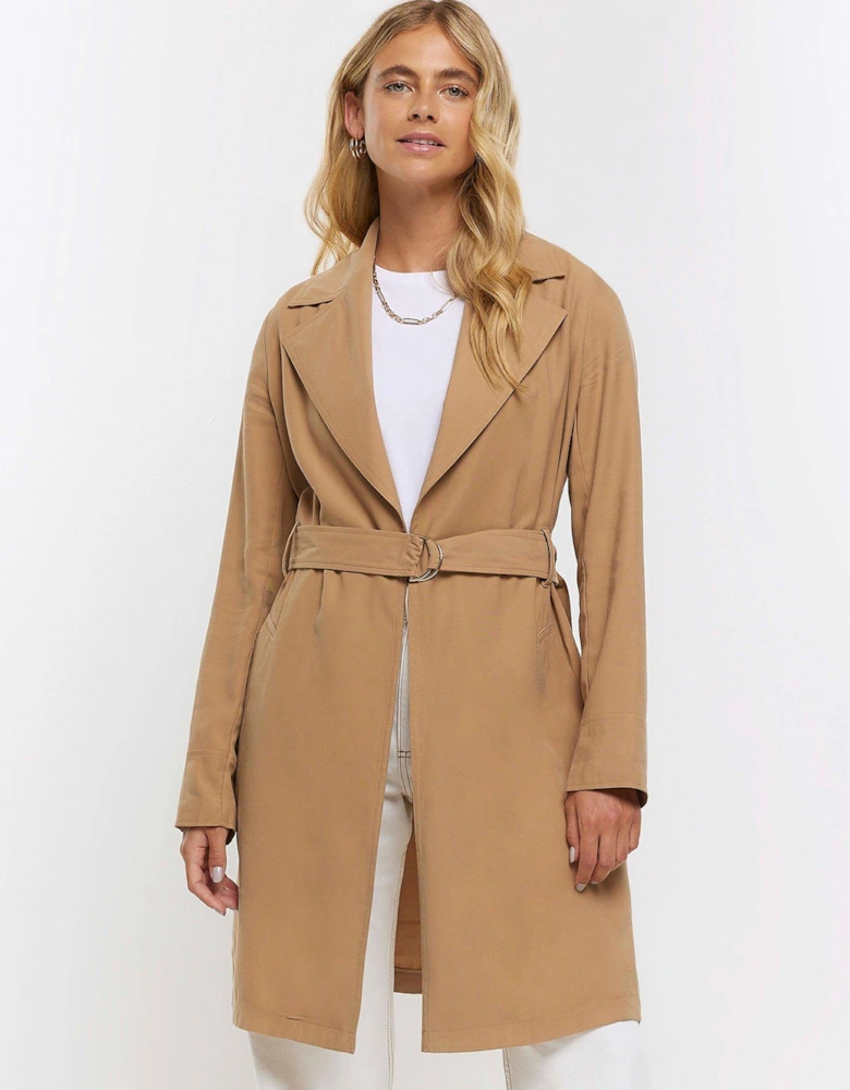 Belted Trench Coat - Beige