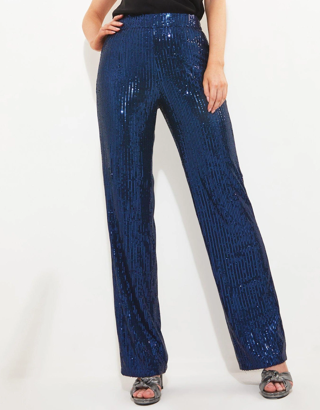 Sassy Sequin Pants - Blue, 2 of 1