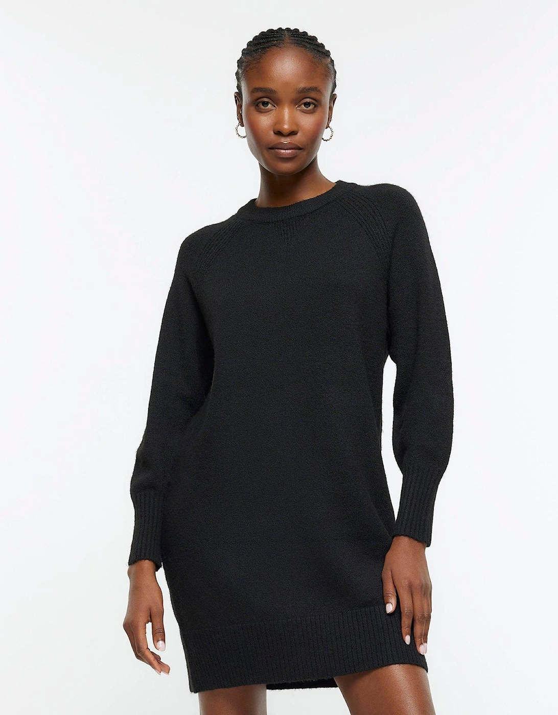 Cosy Knit Jumper Dress - Black, 6 of 5