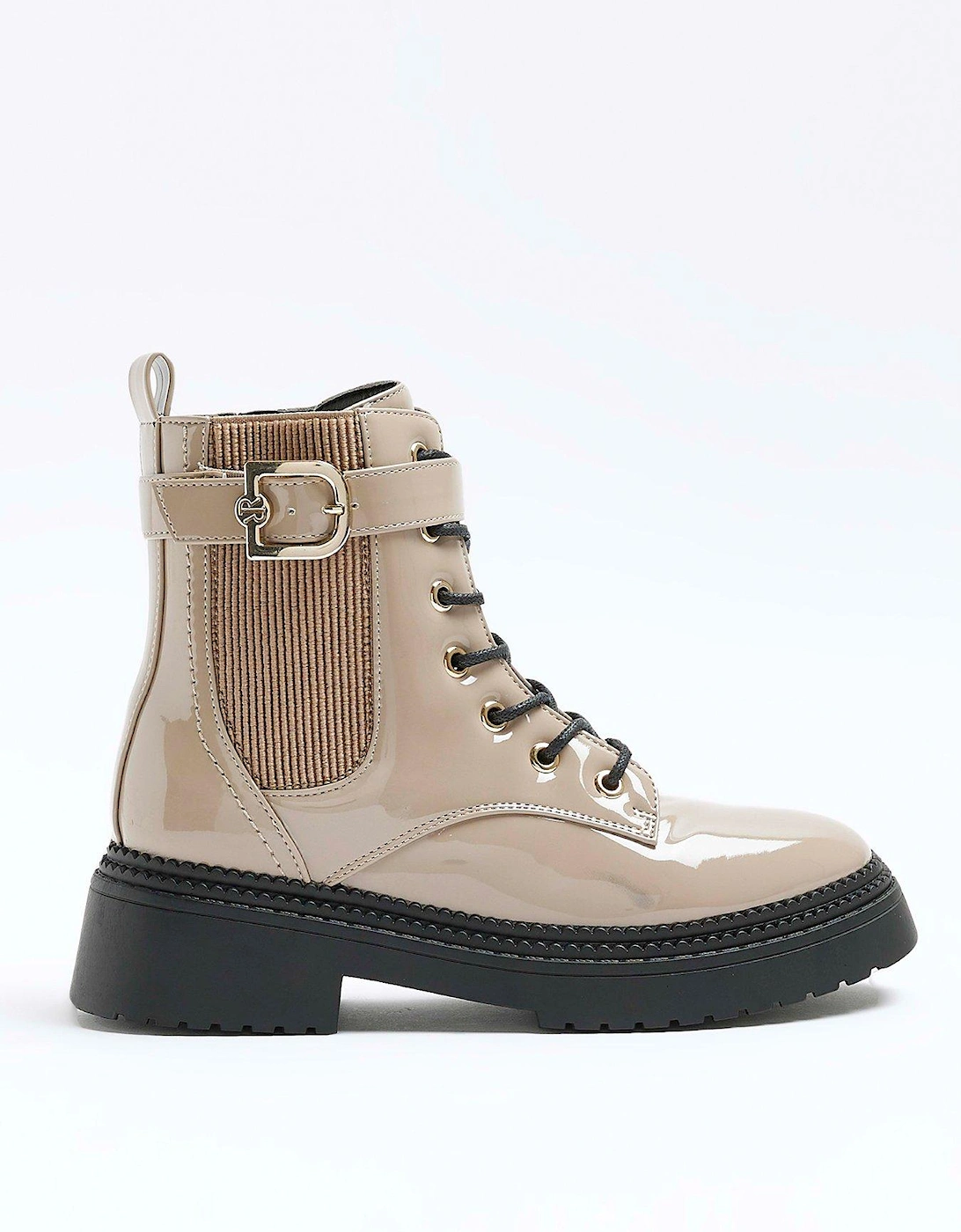 Lace Up Buckle Boot - Natural, 2 of 1