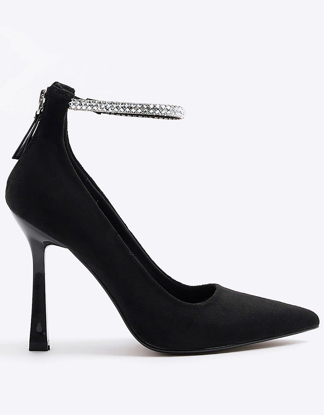 Diamante Strap Court Shoe - Black, 3 of 2