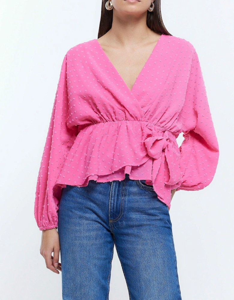 Kimono Wrap Top - Pink