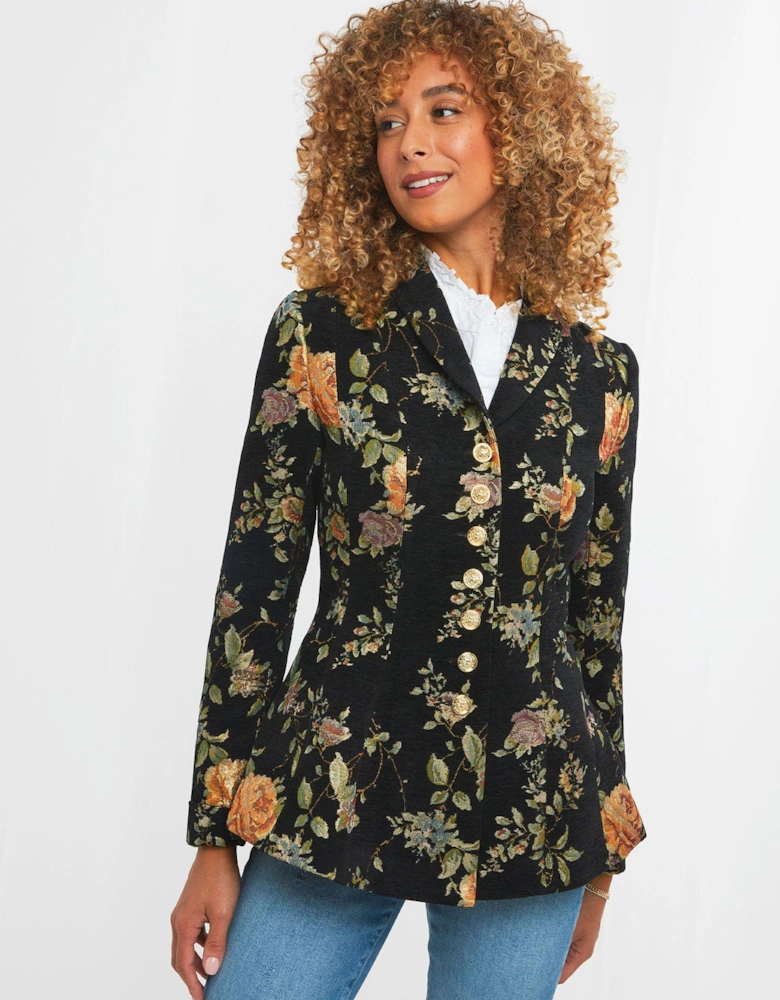 Stand Out From The Crowd Jacket -black Floral