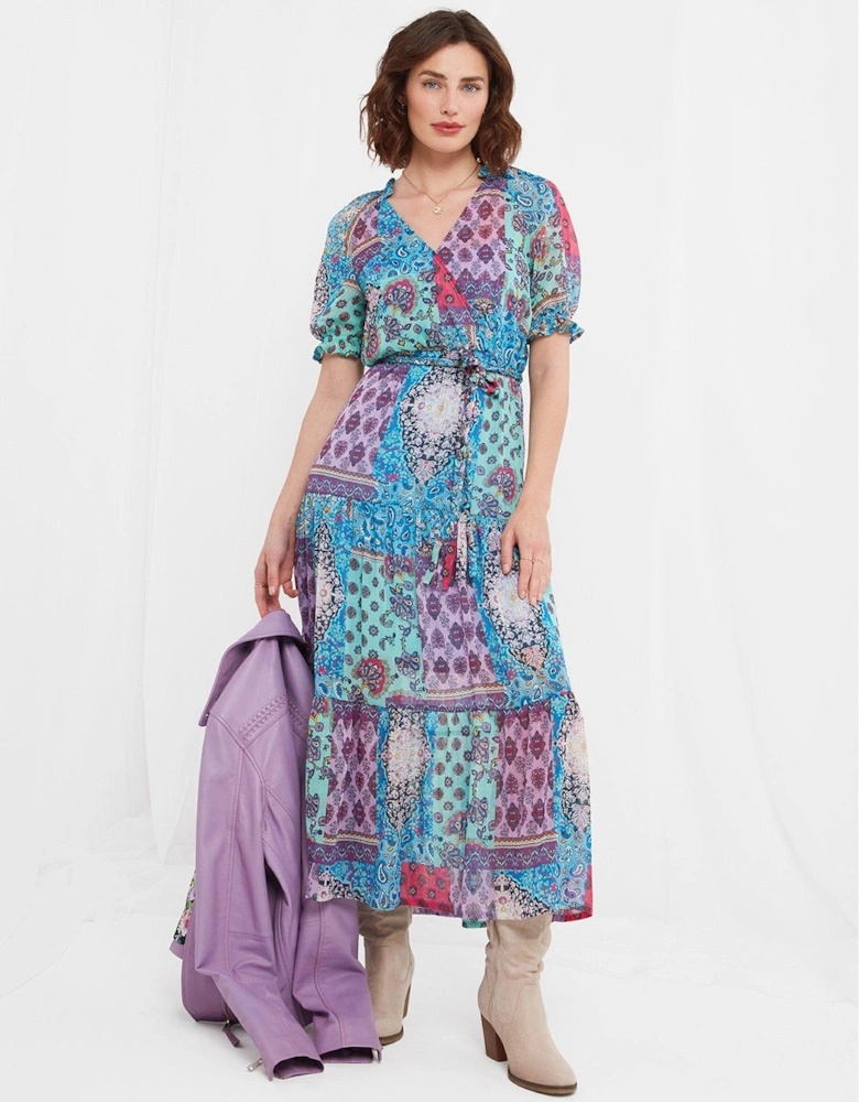 Aria Patchwork Print Maxi Dress - Multi