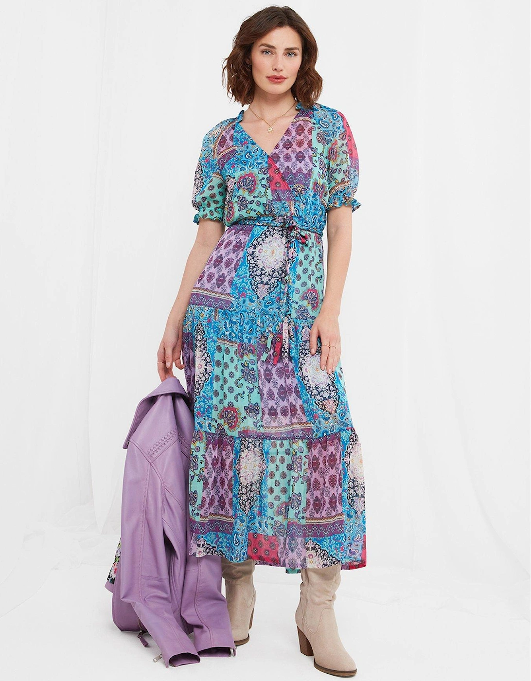 Aria Patchwork Print Maxi Dress - Multi, 2 of 1