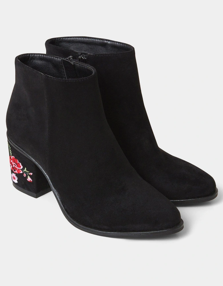 Simply Striking Embroidered Boots - Black