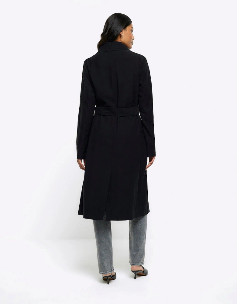 Belted Trench Coat - Black