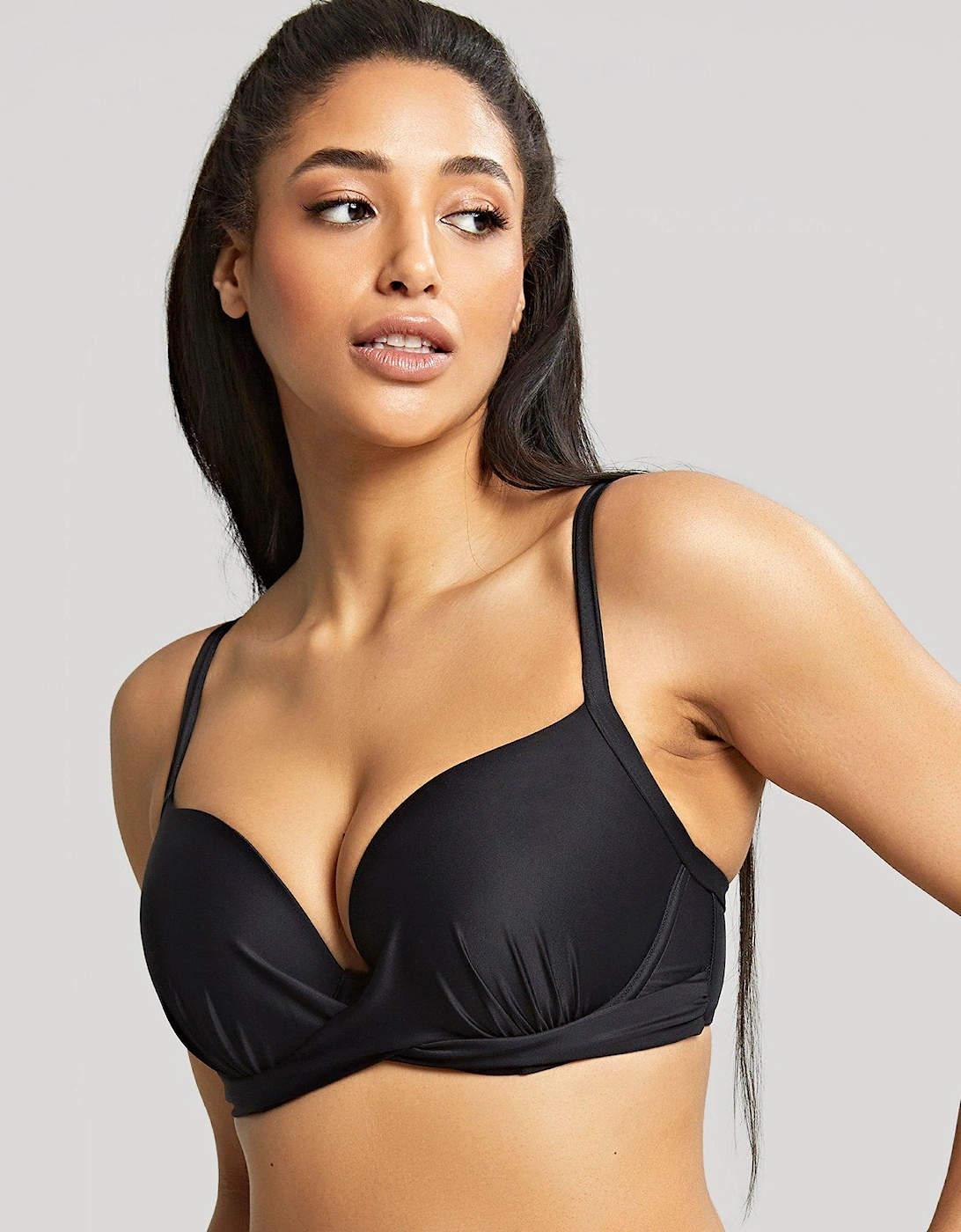 Moulded Plunge Bikini Top - Black, 2 of 1