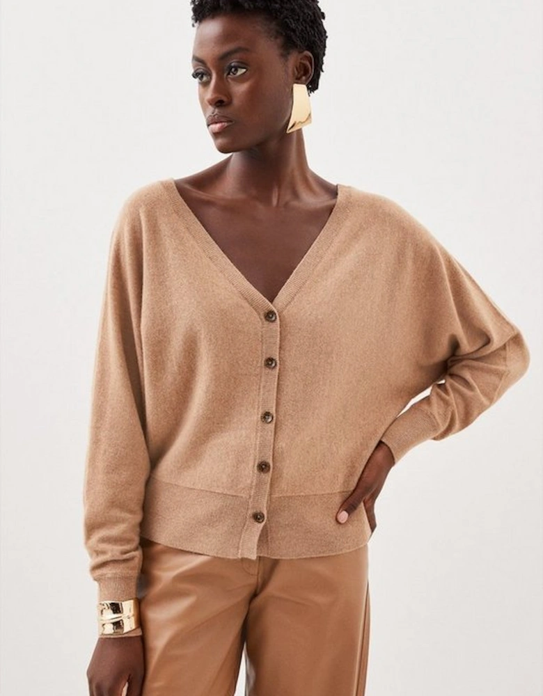 Cashmere Wool Knit Batwing Cardigan