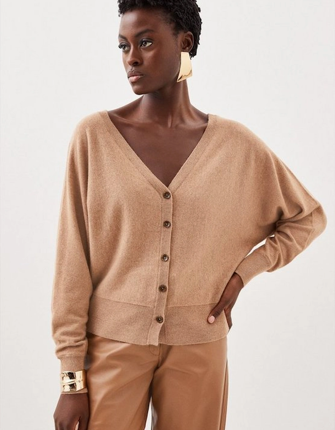 Cashmere Wool Knit Batwing Cardigan, 5 of 4