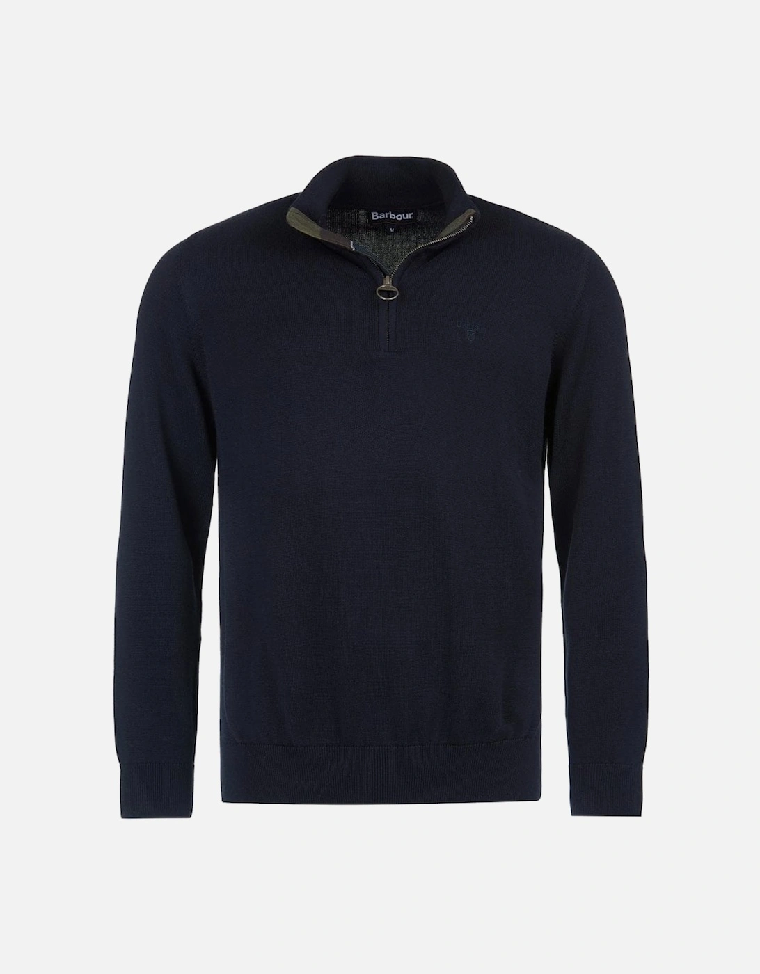 Men's Navy Blue Cotton Half zip Jumper, 3 of 2