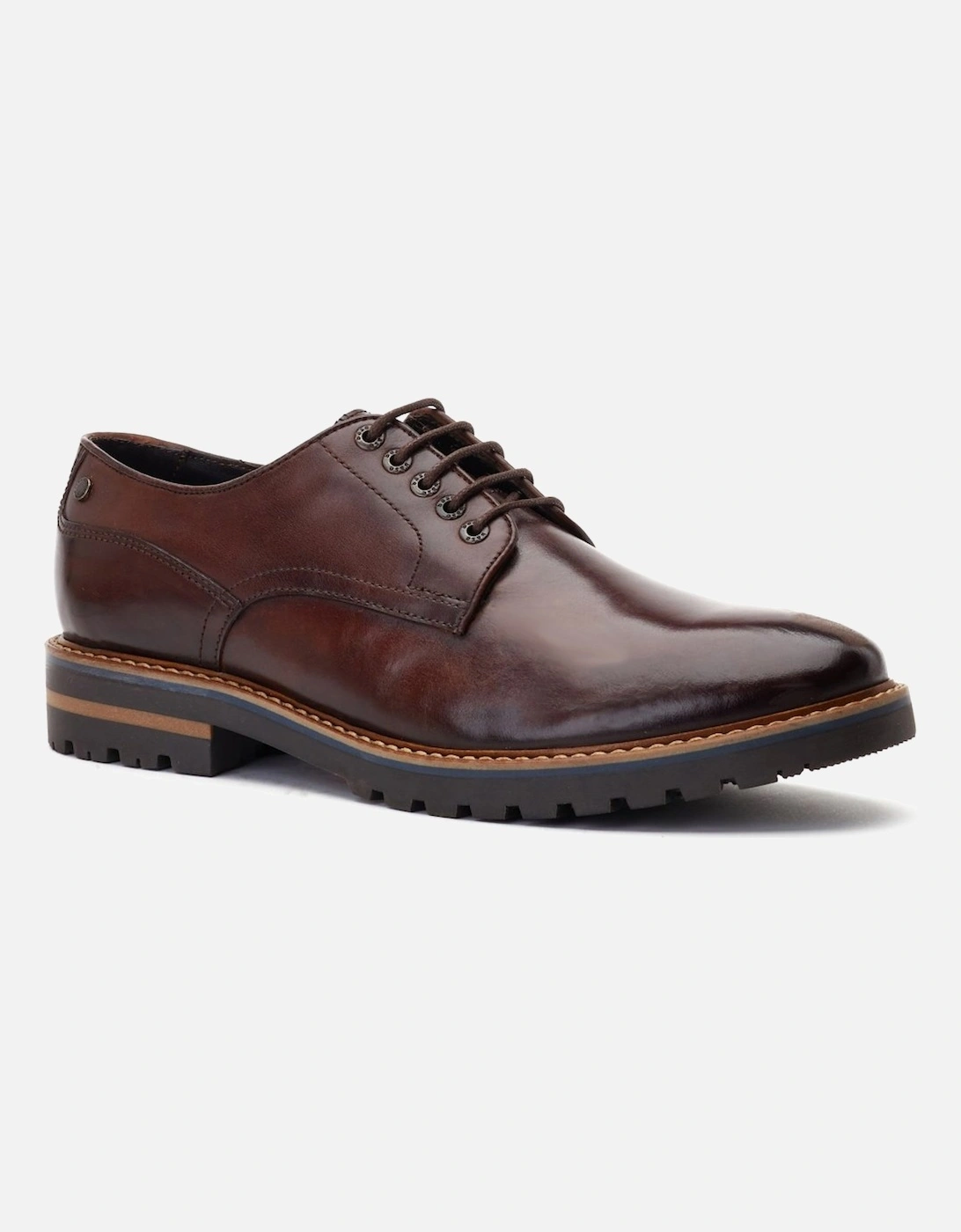 Halsey Washed Mens Derby Shoes, 6 of 5