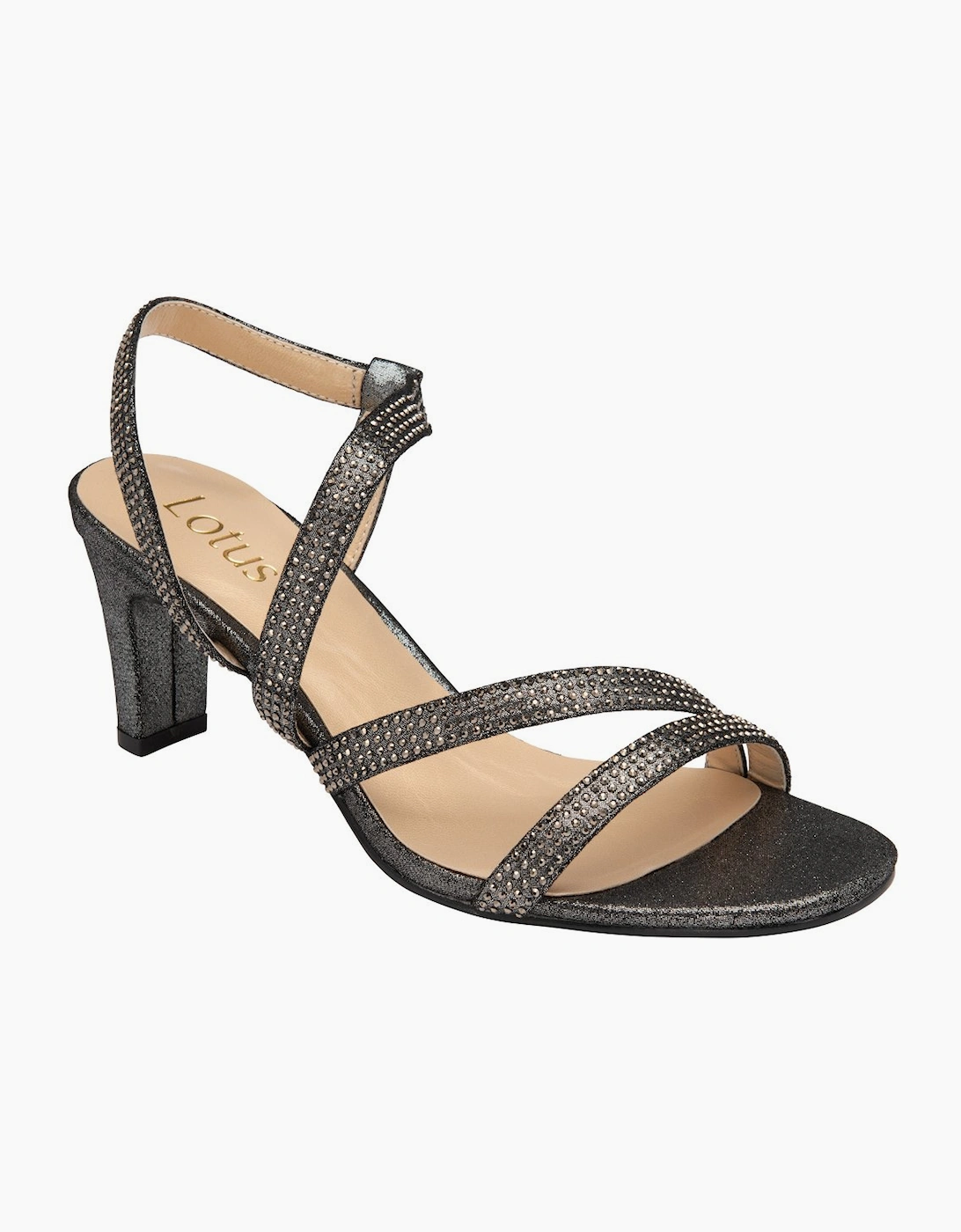 Lotus Women's Bernadette Womens Heeled Sandals - Black - Size: 8