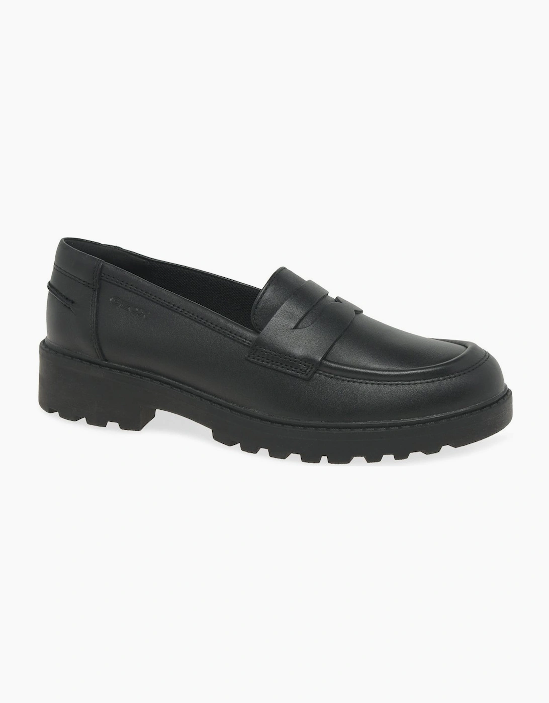 Geox Girls Black 'S Junior Casey Slip School Shoes  2.5 (Older)/F (Standard) Junior 2.5/35 Kids