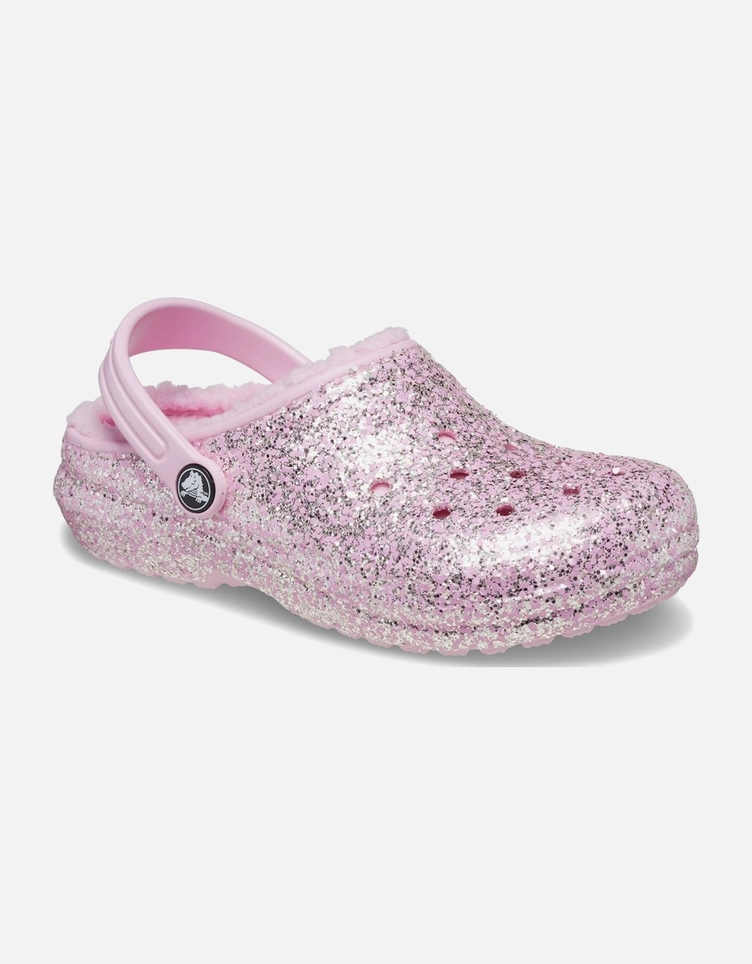 Toddlers Classic Glitter Lined Girls Clogs, 7 of 6