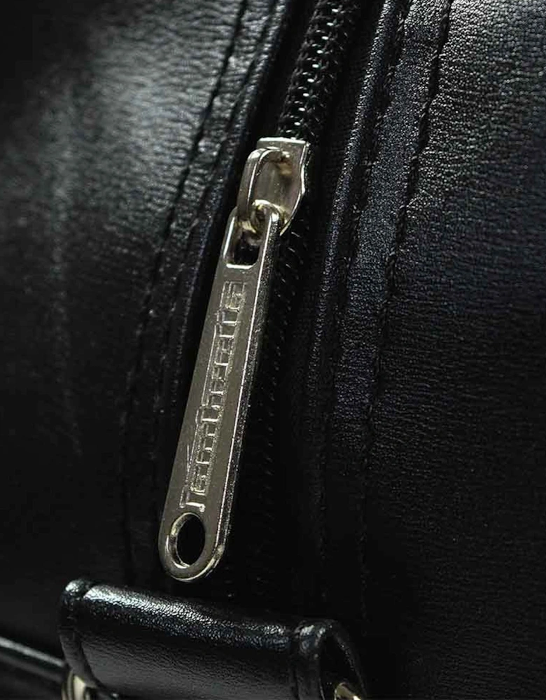 Mens Retro Twin Handle Duffle Bag - Black/Mustard