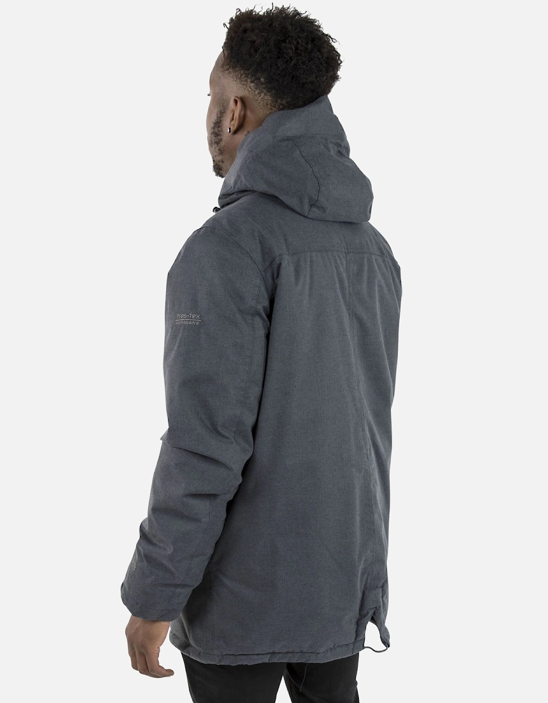 Mens Glover Hooded Waterproof Long Jacket - Grey