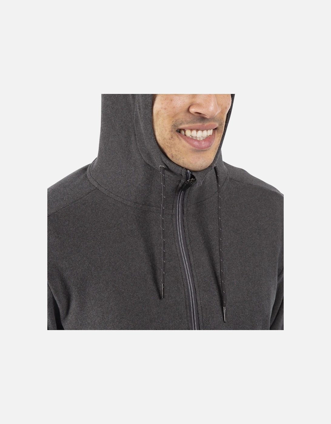Mens Hackforth Full Zip Fleece Hooded Jacket - Dark Grey