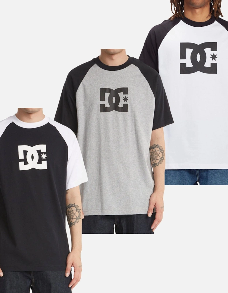 Mens DC Star Raglan Cotton T-Shirt