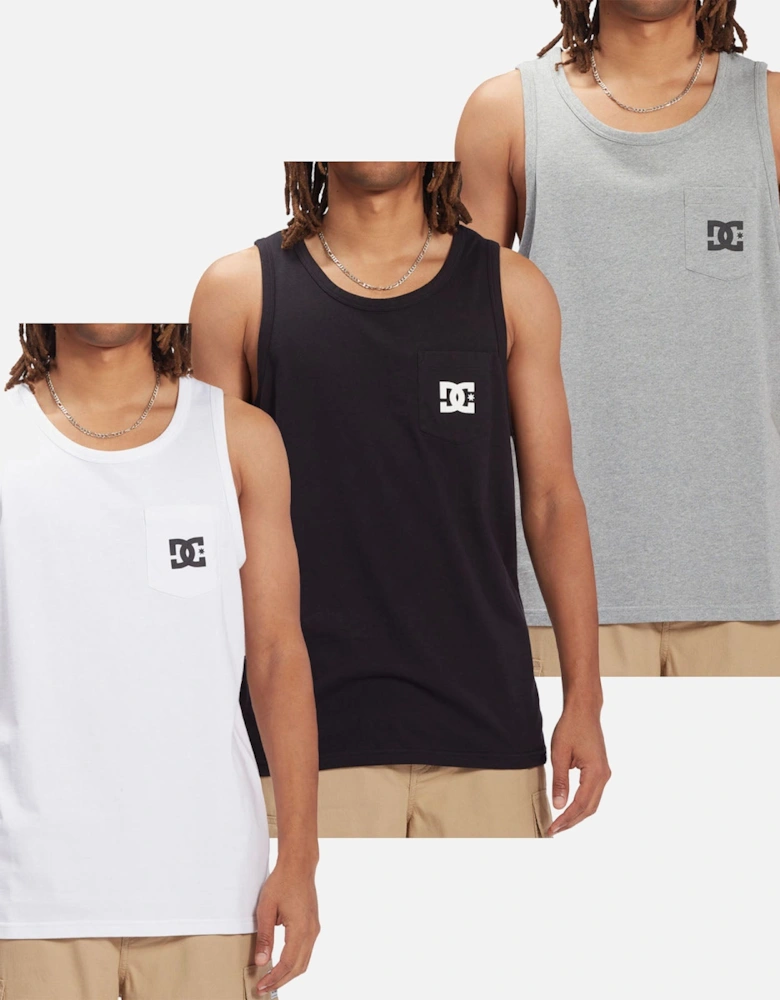 Mens DC Star Pocket Cotton Sleeveless T-Shirt