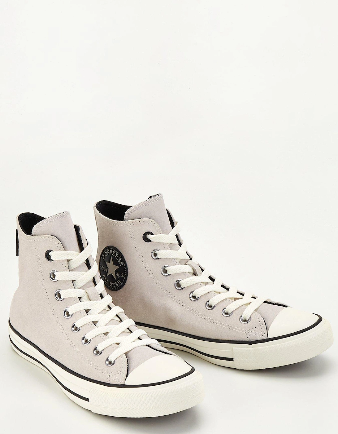 Chuck Taylor All Star Suede Hi-Tops  - Light Grey