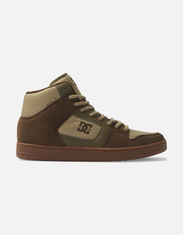 Mens Manteca 4 High Top Suede Leather Trainers - Dark Choc
