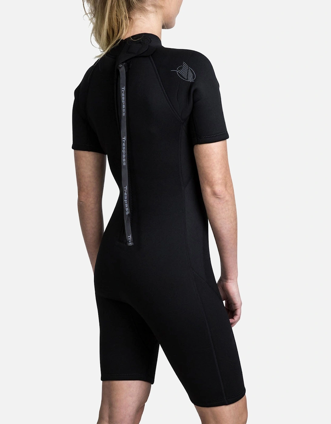 Womens Astor 3MM Short Sleeve Zip Back Surfing Wetsuit - Black