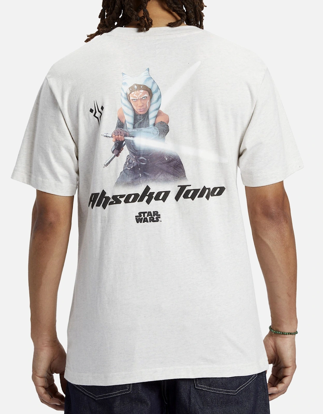 Mens Star Wars Ahsoka Tano T-Shirt - Snow Heather