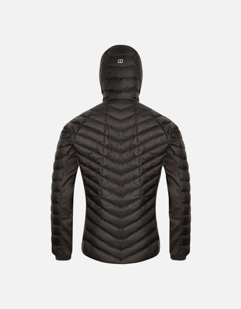 Mens Tephra Hooded Padded Down Jacket - Black