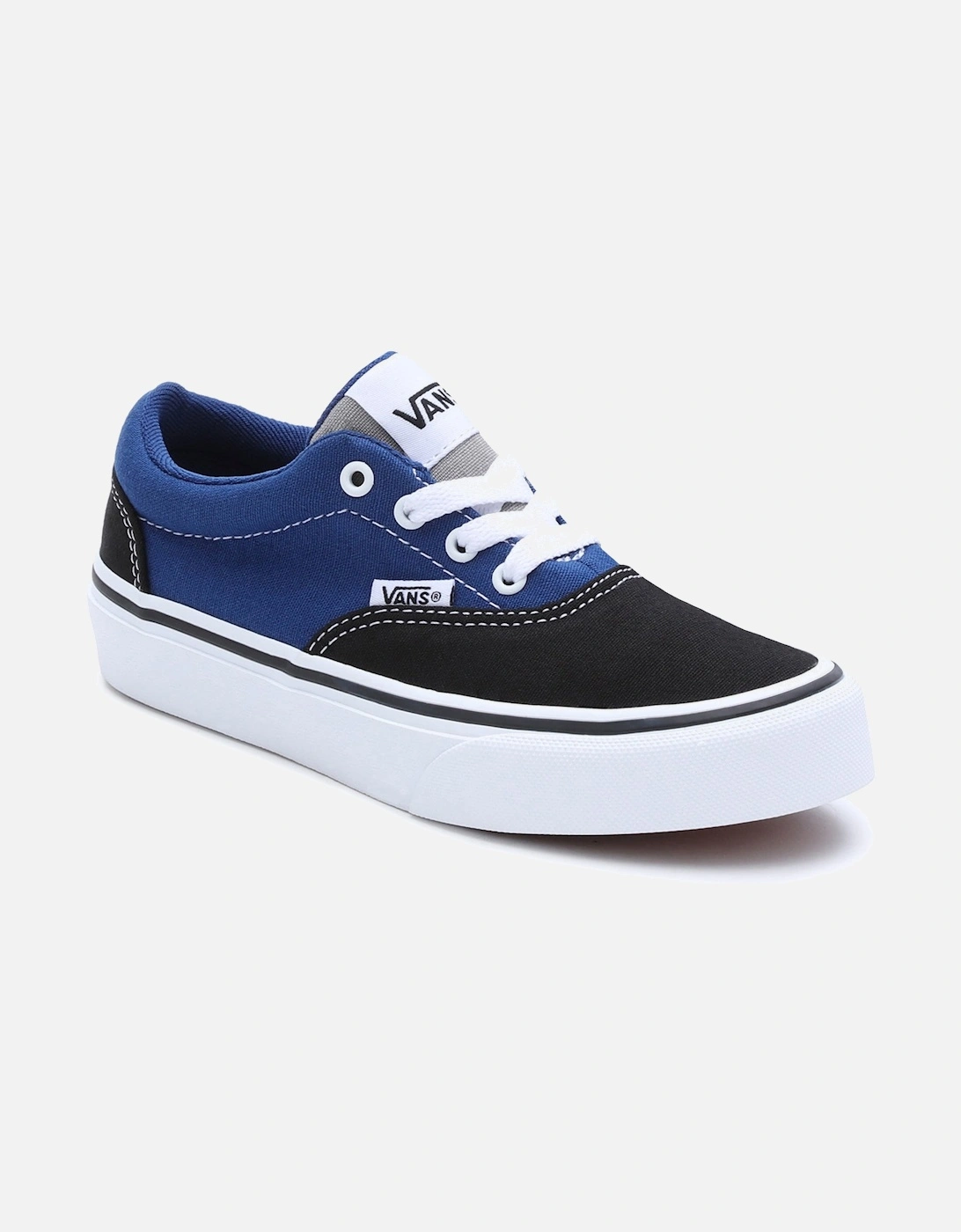 Kids Doheny Colourblock Canvas Trainers - Black, 5 of 4