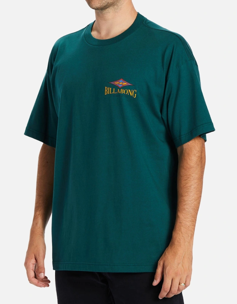 Mens Ridge Short Sleeve Crew Neck T-Shirt - Deep Teal