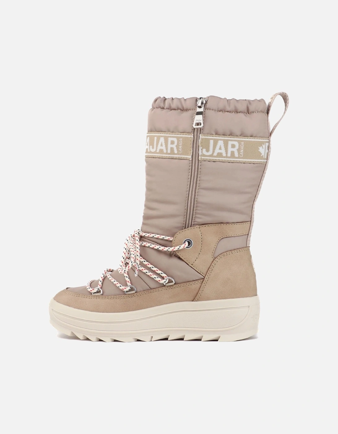 Womens Galaxy High Rise Waterproof Toboggan Snow Boots - Sand