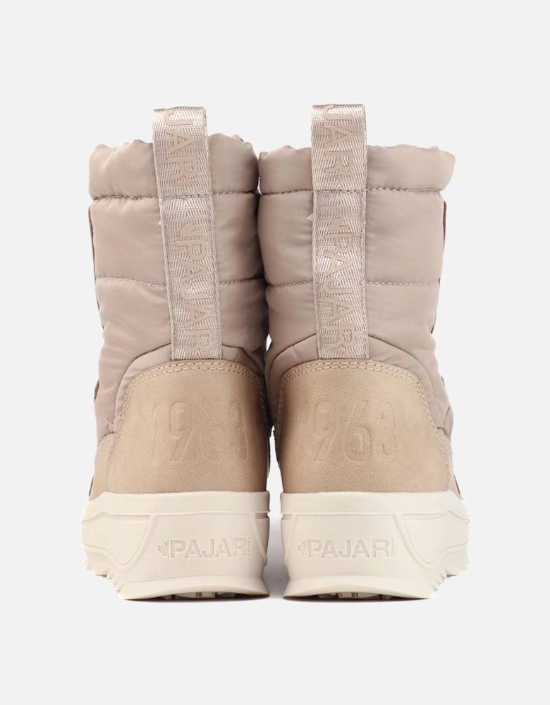 Womens Galaxy High Rise Waterproof Toboggan Snow Boots - Sand