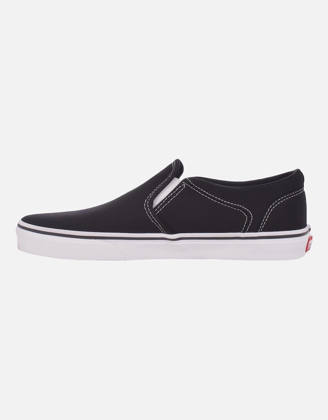 Mens Asher Canvas Trainers - Black/White