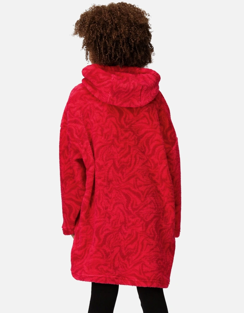 Kids Cosy Borg Fleece Oversized Hoodie Wearable Blanket
