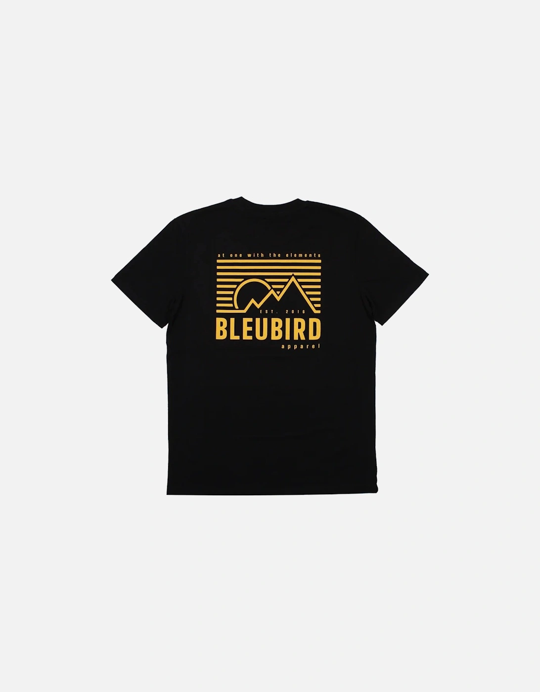 Retro Peaks Crew Neck Short Sleeve T-Shirt - Black