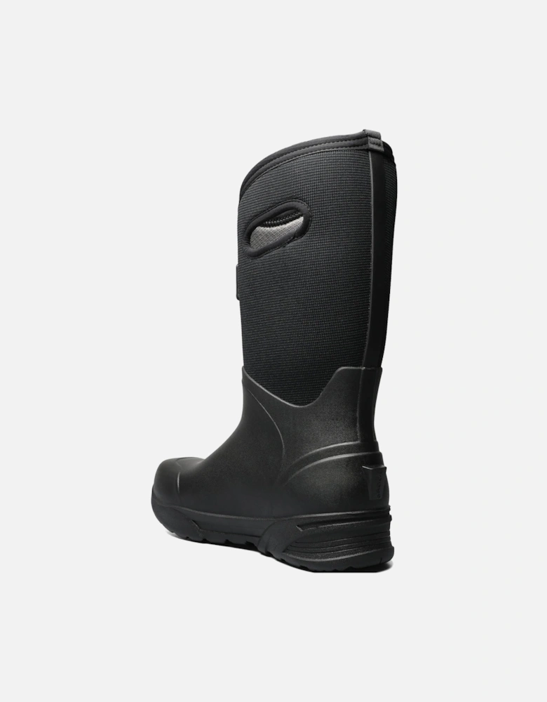 Mens Bozeman Tall Wellington Boots Wellies - Black