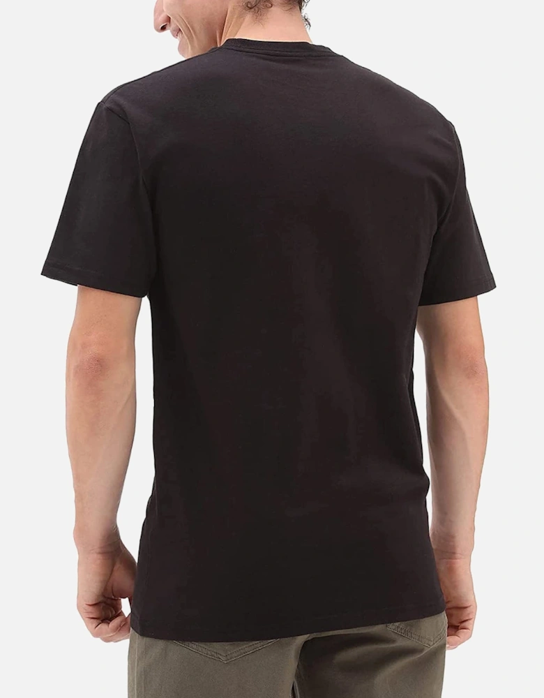 Mens Blotterfly Crew Neck Cotton T-Shirt - Black