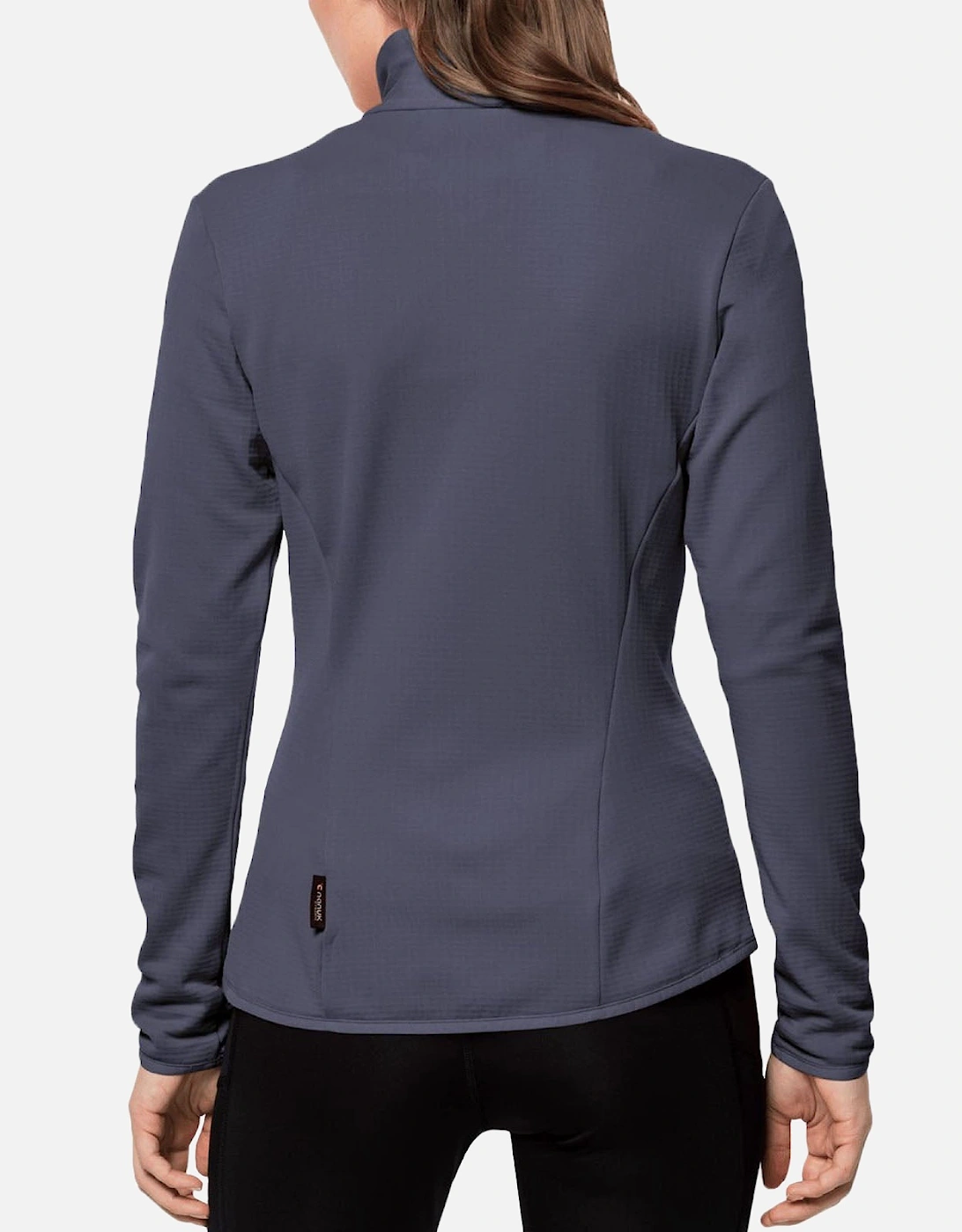 Womens Peak Grid Walking Warm High Collar Fleece Jacket