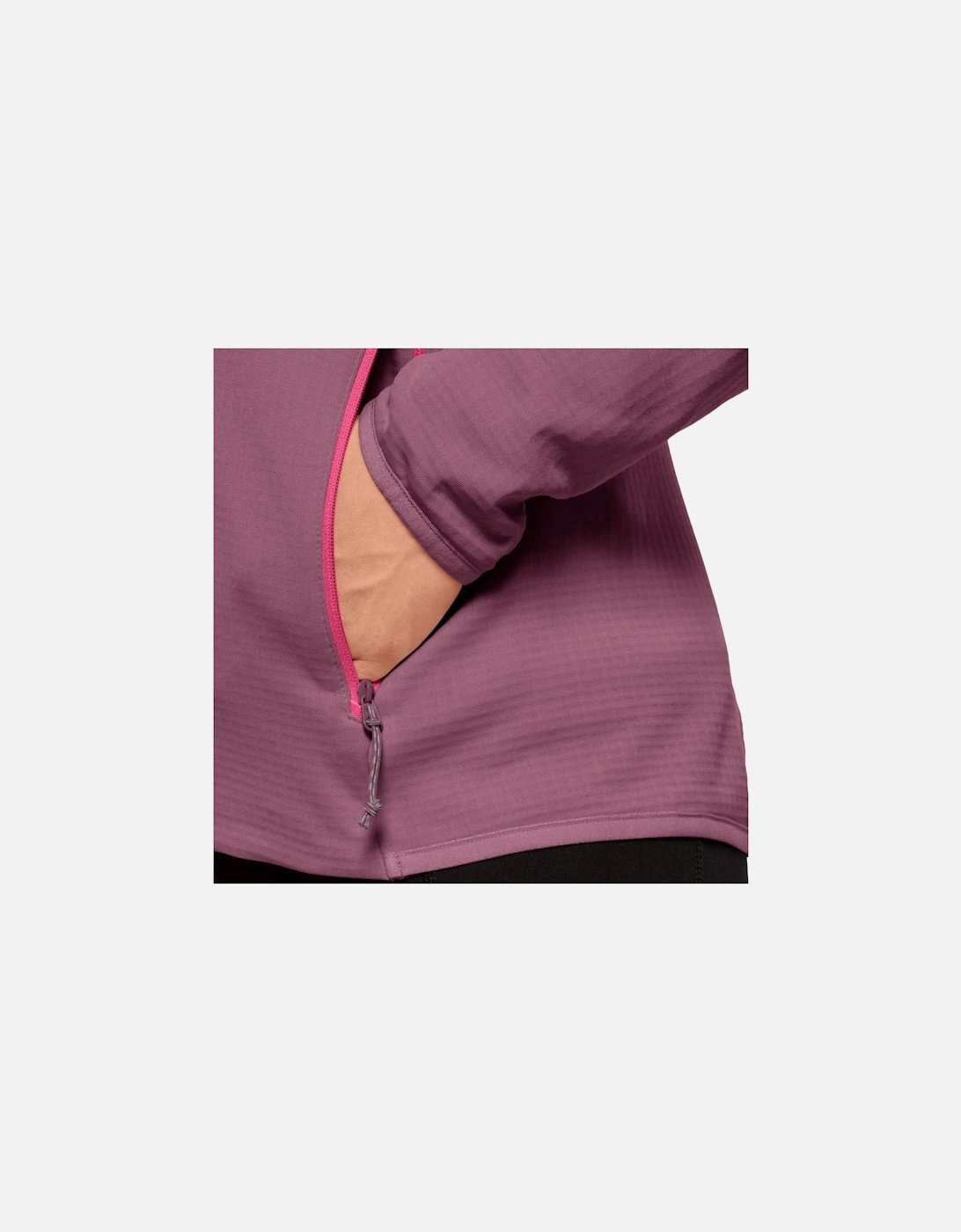 Womens Peak Grid Walking Warm High Collar Fleece Jacket