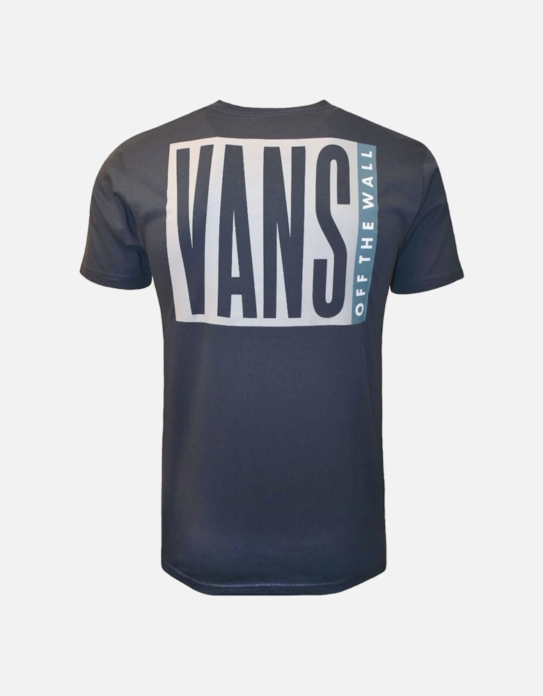 Mens Elevator Short Sleeve Coton T-Shirt - Indigo