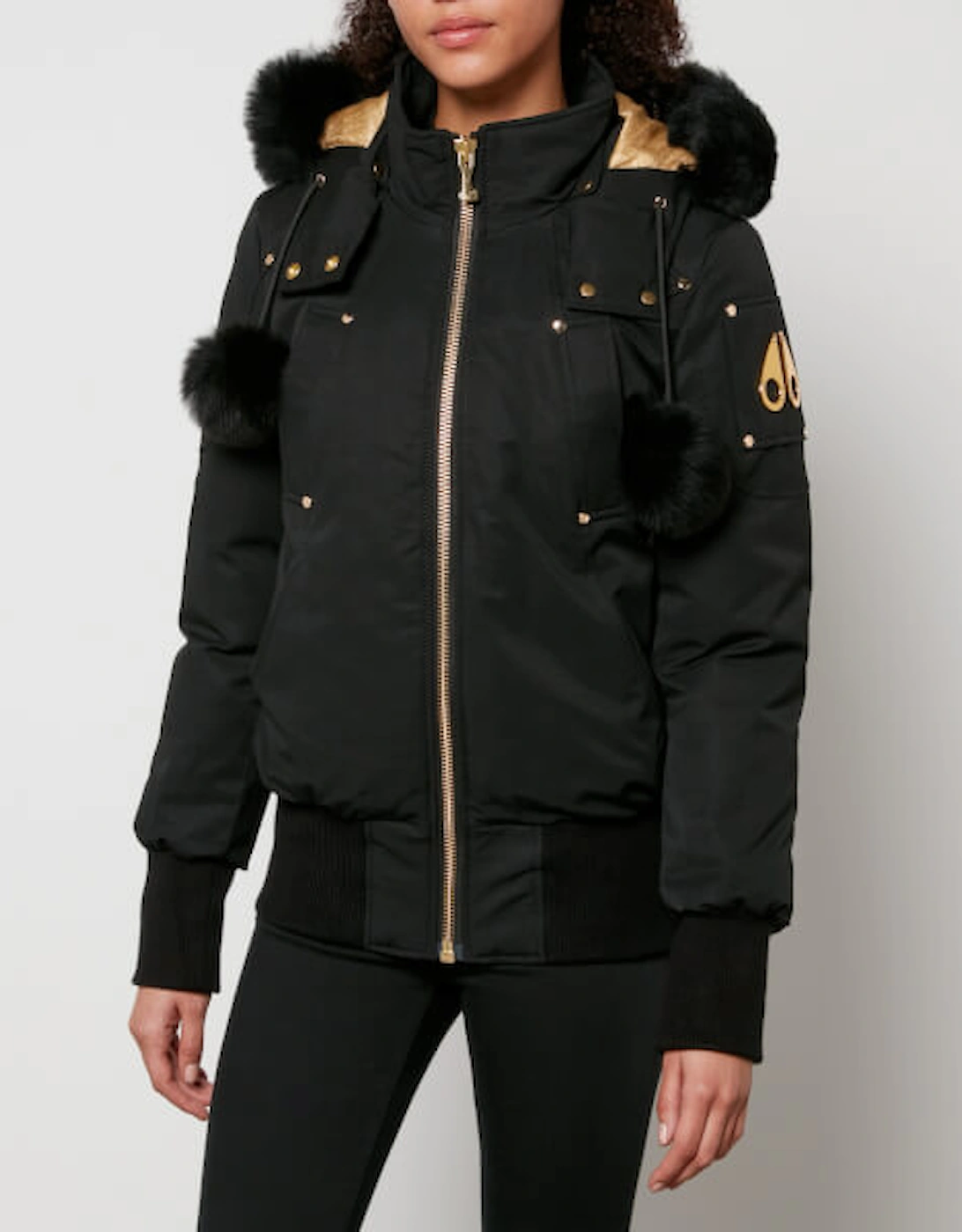 Gold Debbie Cotton and Nylon-Blend Bomber Jacket, 2 of 1