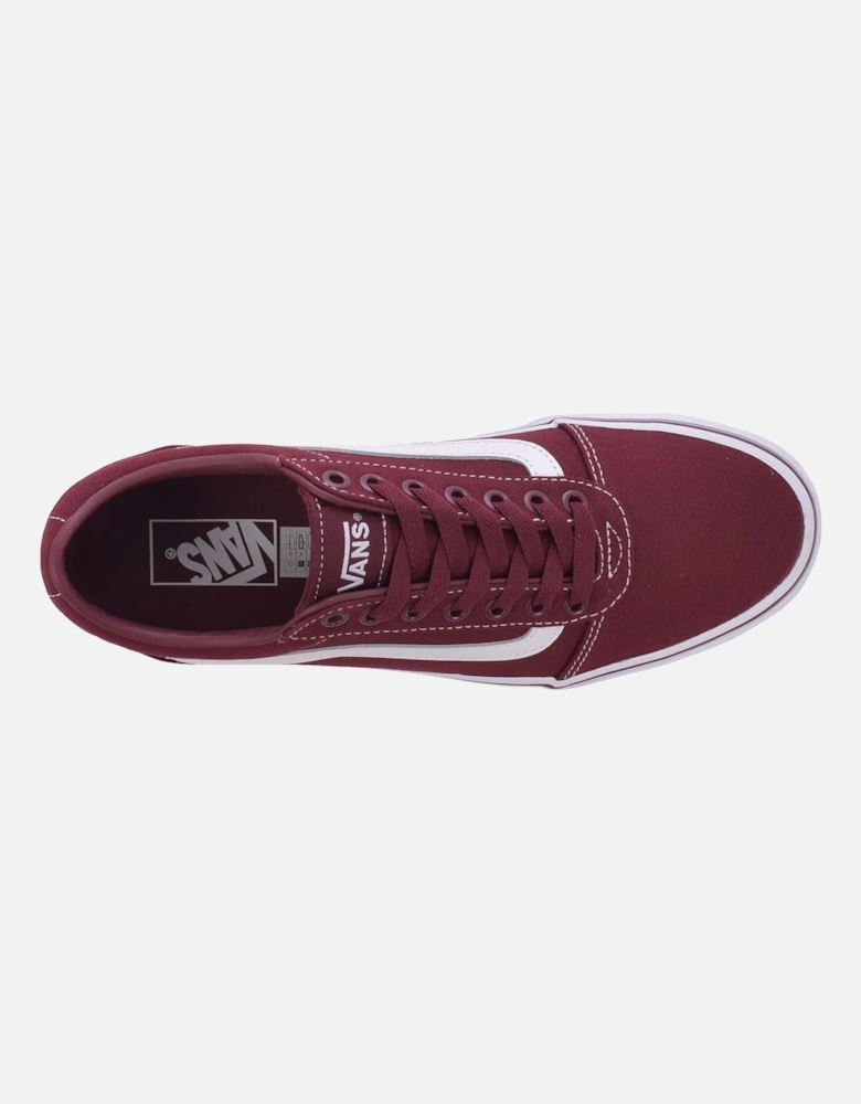 Mens Ward Canvas Trainers - Port/White