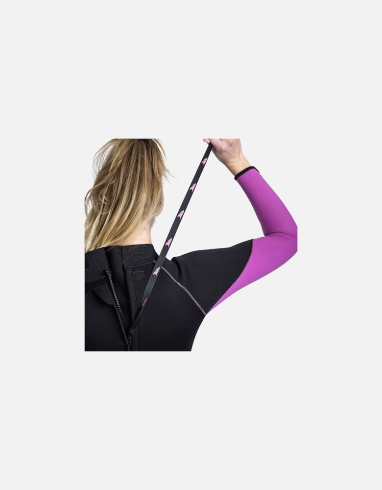 Womens Aquaria 5MM Full Body Long Sleeve Wetsuit - Black/Pink