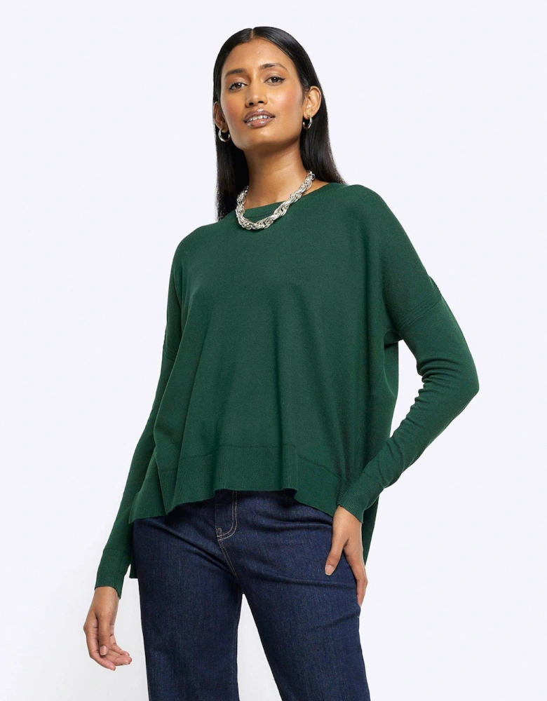 Fine Knit Top - Dark Green