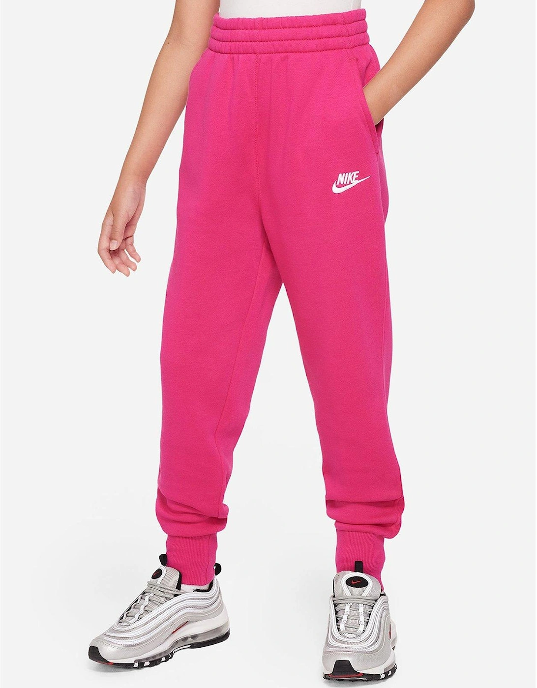 Junior Girls High-waisted Joggers - Pink, 3 of 2