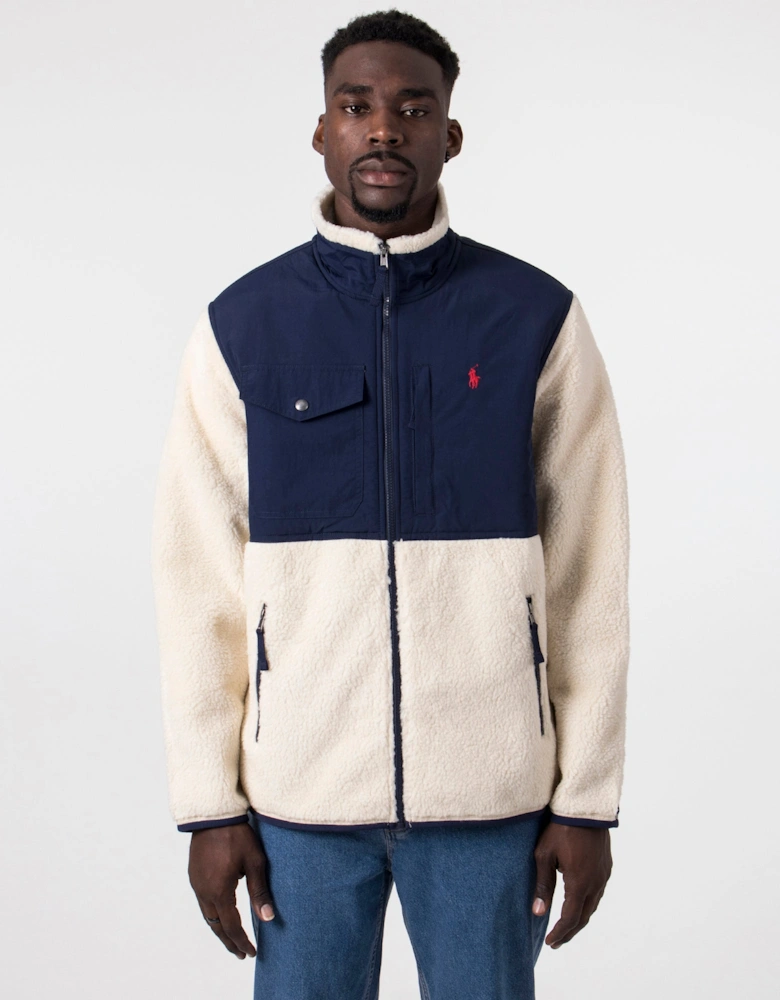 Relaxed Fit Hybrid Fleece Jacket