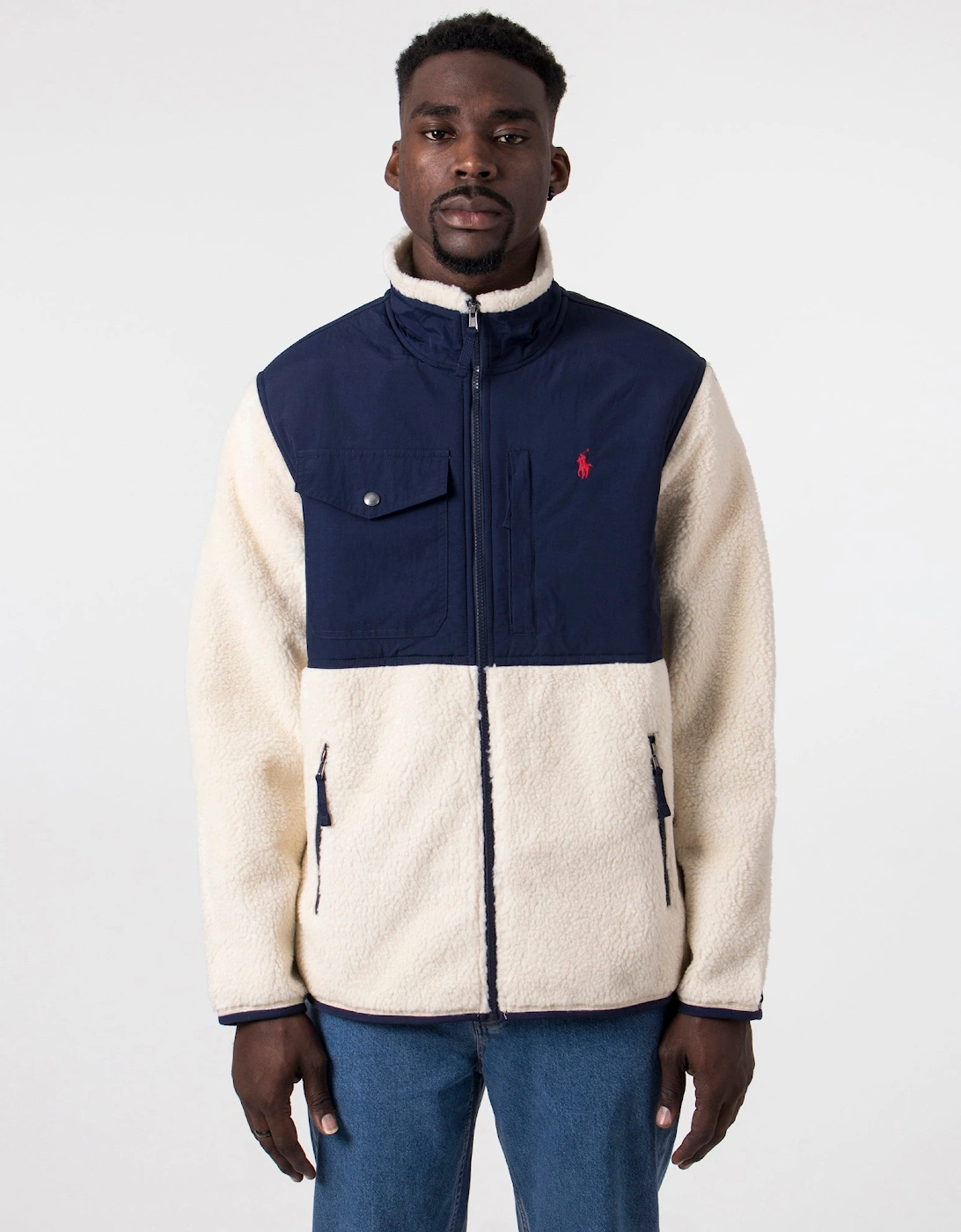 Relaxed Fit Hybrid Fleece Jacket
